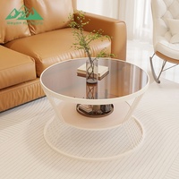 Table basse en verre convertible moderne : Pliante de haute qualité pour le salon, solution de mobilier de maison gain de place