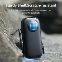 Accessoires pour caméra d'action TELESIN Anti-chute et résistant à l'eau Portable pour Insta360 X5 X4 Sac de protection étanche en EVA