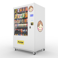 Desain baru kapasitas besar sekolah/kantor/taman 24 jam melayani kustom minuman dan makanan ringan mesin penjual Combo