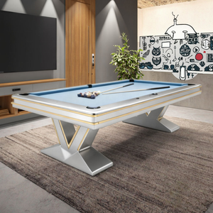 Mesa de <span class=keywords><strong>Billar</strong></span> Convertible de Madera Sólida Personalizada de Fábrica Wanyaju, Mesa de <span class=keywords><strong>Billar</strong></span> 3 en 1 de Diseño Moderno para Interiores de 8 pies con Superficie de <span class=keywords><strong>Ping</strong></span> <span class=keywords><strong>Pong</strong></span> - Product Image 4