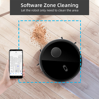 Robot aspirateur automatique pour maison intelligente avec filtre à eau en plastique HEPA Caractéristiques de nettoyage à sec humide pour la maison et l'hôtel Prise américaine