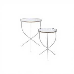 <b>Side</b> <b>Table</b> Marble Top Adjustable Height Used Living Room <b>Sofa</b> Study Room Furniture Handmade Iron Frame Rusted Finish - Product Image 1