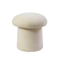 Pouf de sol en tissu de luxe en forme de champignon 2026 pour femmes, siège moderne pour chambre à coucher et salon, tabouret décoratif d'appoint