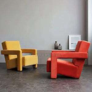 Mobilier moderne contemporain en tissu doux 637 fauteuil utrech