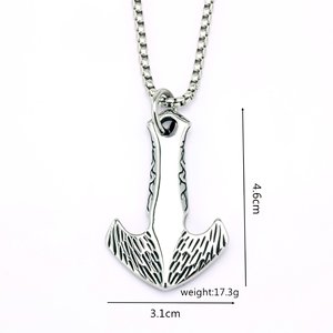 สร้อยคอจี้รูปสมอเรือสแตนเลส แฟชั่นสำหรับทุกเพศ ของขวัญเครื่องประดับ - Product Image 5