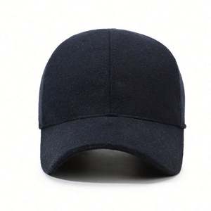 Casquette de baseball épaisse doublée polaire anti-froid, nouvelle collection automne-hiver 2025, couleur unie, pour homme, idéale pour les activités de plein air et le sport. - Product Image 2