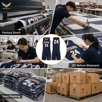Conjunto de Uniforme de Baloncesto Personalizado, Impresión Digital, Transpirable, Jersey y Pantalones Cortos que Absorben la Humedad, para Equipos Escolares, Tallas para Adultos, MOQ 1 Conjunto, OEM