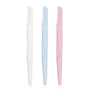 Three-fold eyebrow trimmer, foldable eyebrow razor for women, stainless steel macro blade, eyebrow razor manufacturer - Product Image 2