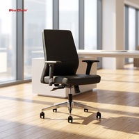 Chaise de bureau exécutive moderne à dossier haut en cuir PU, réglable en hauteur, pivotante, pour bureau à domicile et salles de conférence, garantie 2 ans