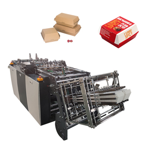 Automatic Carton Hamburger Box Making Machine Paper Lunch Box Forming Machine for Sale