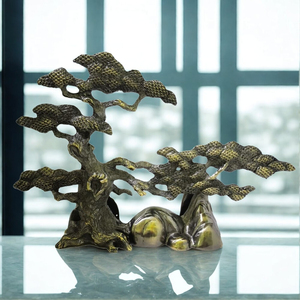 Nhà Máy Bán buôn tối giản bằng đồng bàn cây kim loại trừu tượng chi nhánh điêu khắc cho không gian làm việc trang trí nội thất hiện đại Kệ Nhà trung tâm - Product Image 6