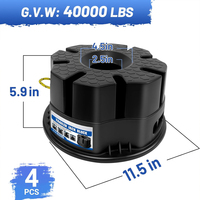AMBITION Trailer Jack Block RV Blocs de mise à niveau pour remorques de voyage Roues et tout cric 20,000 Lbs Compatibilité universelle