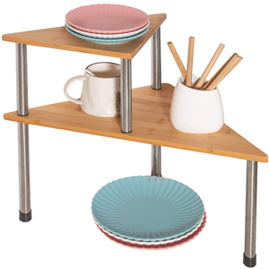 Épices de cuisine Garde-Manger Armoire De Stockage Séparable 2-Tier Etagères D'angle Comptoir <span class=keywords><strong>Étagère</strong></span> pour Salle De Bain Organisateur Cosmétique - Product Image 1