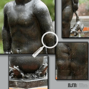 Bronze Guss Kleiner Junge Brunnen-Skulptur, Figuren-Brunnen für Hof- und Gartendekoration - Product Image 2