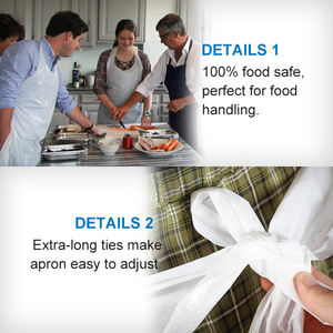 Avental dental transparente <span class=keywords><strong>pe</strong></span>, avental descartável de polietene para enfermagem, hospital branco - Product Image 5