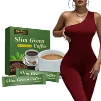 슬림 그린 커피 음료 3 1 l 카르니틴 천연 허브 다이어트 분말 체중 감소 인스턴트 커피 영지