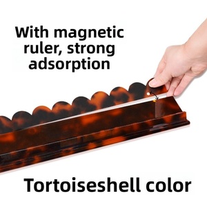 Regla de Mahjong Acrílica, Diseño Magnético de Ondas para Alineación de Fichas Americanas, Color Transparente de Caparazón de Tortuga - Product Image 2