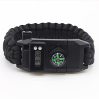 Bracelet Paracord Tactique Kebon avec Montre Numérique Outil de Survie pour Extérieur, Randonnée et Urgence