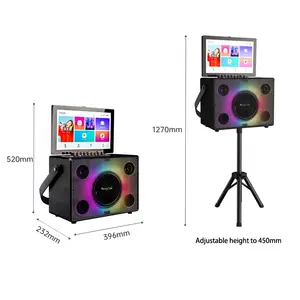 Partycube 14c Screen Speaker Touch Large Screen Square Dance Stereo Mobile Karaoke Machine