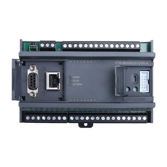 ETH-Modbus-IO8R-A TCP 8 Way Relay Ethernet Module 8I-8O 6AI-2AO Analog Input Output RS485 Communication Board Digital PLC
