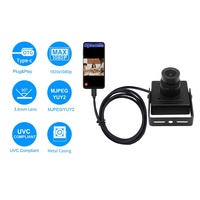 Mini caméra intérieure Cmos Type-C 30*30mm 2MP 1920*1080 UVC sans pilote de sécurité CCTV ATM Kiosque