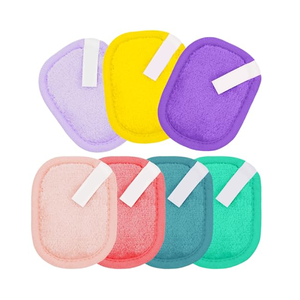 Tampons de nettoyage en microfibre lavables en machine <span class=keywords><strong>démaquillant</strong></span> réutilisable bouffées démaquillantes tampons d'eau logo personnalisable - Product Image 4