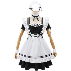 Tenue de femme de ménage Anime Sexy noir blanc tablier robe Cosplay Costume robe de soirée femmes <span class=keywords><strong>Sissy</strong></span> <span class=keywords><strong>Maid</strong></span> Lolita Cosplay Costume - Product Image 5