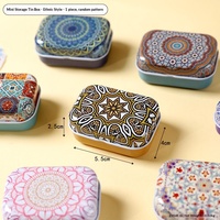 Boîte en fer blanc mini à ouverture rabattable, jetable, écologique, épaissie et scellée, pour emballage de bonbons, vide, portable, pour petits objets (lunettes, boucles d'oreilles)