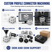 Connecteur de profil en aluminium CNC sur mesure pour cadre d'extrusion en aluminium à fente en T et automatisation industrielle