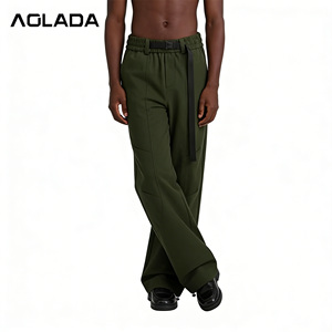 Sonbahar yeni varış fabrika doğrudan satış nefes dokuma gevşek uydurma iş pantolon düz İpli kargo pantolon erkekler için - Product Image 4