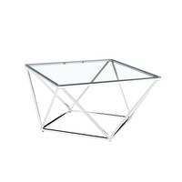 Table basse moderne en acier inoxydable, design 2026, vente chaude, table d'appoint, table d'appoint, ensemble de meubles de salon