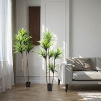 Arbre artificiel en plastique haut de gamme en pot, aspect réaliste, pour usage intérieur/extérieur - Durable et écologique