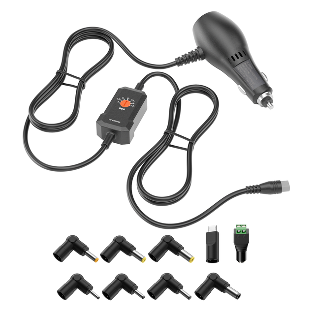 34W Car Charger Universal Laptop Adapter 3-12V 2A Cigarette Lighter for HP Lenovo Dell ASUS Acer 9 Tips DC Power Supply