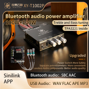 บอร์ดแอมพลิฟายเออร์ดิจิตอล XY T1002P รุ่นอัปเกรด บลูทูธ กำลังขับคู่ 100 วัตต์ สเตอริโอ ปรับเสียงแหลมเบสได้ ใช้ชิป TPA3221 สำหรับเครื่องเสียงบ้าน - Product Image 2
