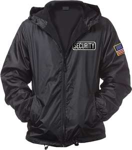 Giacca a Vento Impermeabile da Uomo con Cappuccio Uniforme da Sicurezza - Product Image 1