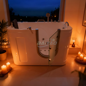 <span class=keywords><strong>Baignoire</strong></span> Jacuzzi Acrylique pour 1 <span class=keywords><strong>Personne</strong></span>, Bain de Massage Intérieur avec Coussins et Accessoires pour Personnes Âgées et Handicapées - Product Image 4