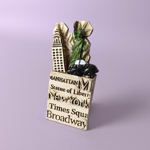 Aimant de réfrigérateur 3D en résine fait main, tendance, souvenirs de la ville de New York, USA, décoration pour la maison et la cuisine, cadeau - Product Image 3