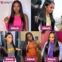 Peluca de Cabello Humano Vietnamita Virgen 13x6 con Encaje Frontal Completo Sin Pegamento, Liso Natural, Pelucas Frontales de Encaje HD para Mujeres Negras
