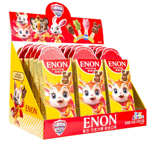 Venta al por mayor <span class=keywords><strong>Enon</strong></span> sólido piruleta fruta y chocolate con leche pajitas 10 g/pcs - Product Image 3
