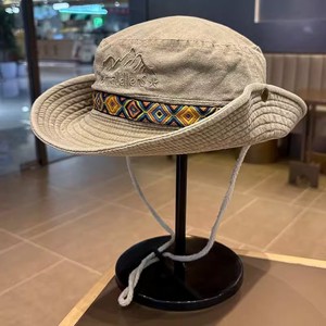 Sombrero de Pescador de Mezclilla, Ala Ancha, Protección Solar, Plegable, Unisex, Primavera Verano, Algodón - Product Image 3