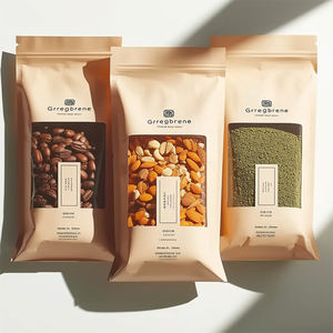 Мешок для упаковки закусок, защищенный от запаха, мешок для жирных продуктов, смешанные орехи кешью, мешок для хлопьев, крафт-бумажные пакеты по заводской цене с вашим собственным логотипом - Product Image 4