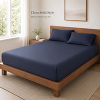 Drap-housse 100 % coton extra doux anti-acariens, lavable en machine, pour la maison et l'hôtellerie – Vente chaude
