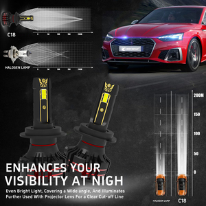 Nouvelles ampoules <span class=keywords><strong>LED</strong></span> automobiles les plus brillantes 56W 5600LM 12V, ampoules de phares <span class=keywords><strong>LED</strong></span> pour voiture, couleur de lumière 6000K, H1 H4 H7 9005 9006 - Product Image 4