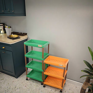 รถเข็นอเนกประสงค์แบบมีล้อลากอเนกประสงค์ดีไซน์ TX-Q9147ที่ใส่อาหารขนมผักและขนมขบเคี้ยวพร้อมที่จับสำหรับจัดเก็บแบบคลาสสิกที่สามารถถอดออกได้ - Product Image 2