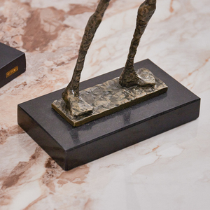 Sculpture de bureau Art Déco en métal vintage, <span class=keywords><strong>homme</strong></span> souffleur de corne, décoration intérieure pour salon - Product Image 5