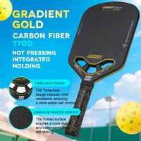 Raquette de pickleball professionnelle ATNEW en fibre de carbone pressée à chaud BV34-03 Or Certifiée USAPA Surface mate 225g