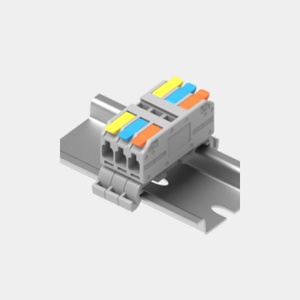 3-Pole Rail-Mount đẩy dây nối với đòn bẩy cho tất cả các dây dẫn khối thiết bị đầu cuối sản phẩm - Product Image 5