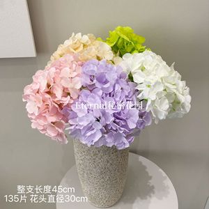 Bouquet de fleurs artificielles d'hortensias Secret Garden, 5 têtes, rose, en soie, pour décorations murales de mariage - Product Image 4