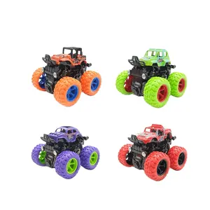 Bemay Brinquedo 4WD Mini Fricção Off-road Stunt Car Anti-slip Pneu Mini Escalada Little Car Toy Set Para Crianças