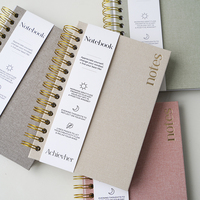 Carnets de notes A5 en lin à couverture rigide pour cadeaux promotionnels en gros – Série Achievher